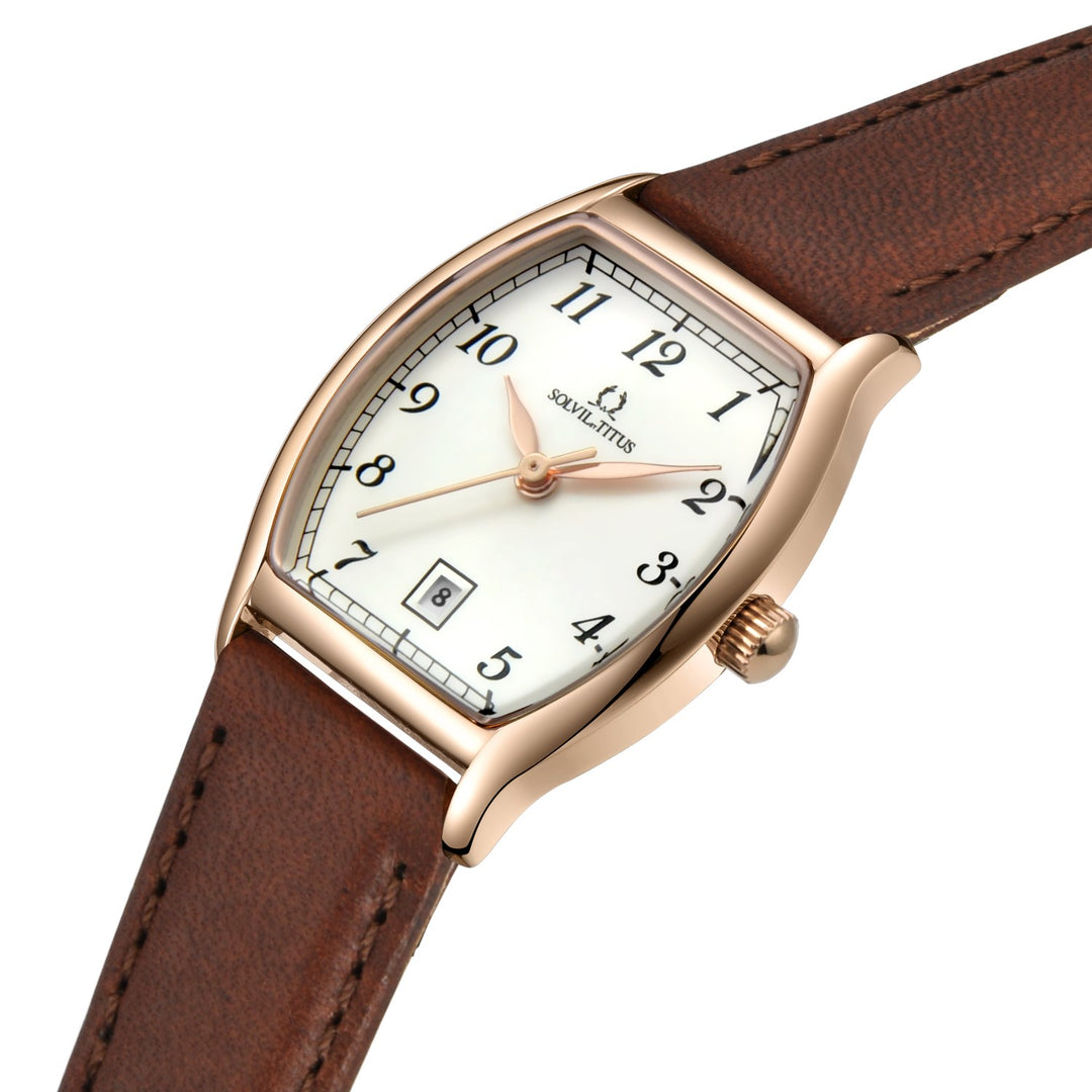 Barista 3 Hands Date Quartz Leather Watch W06-02825-009