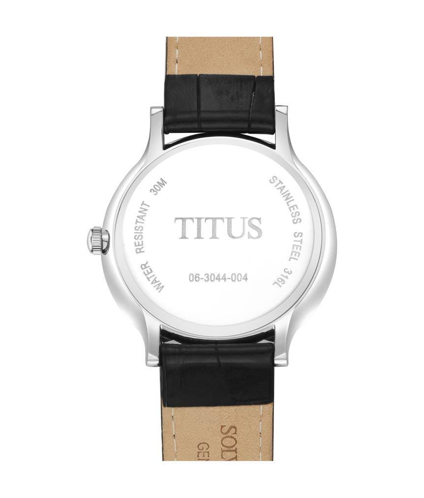 Classicist 3 Hands Quartz Leather Watch (W06-03044-004)