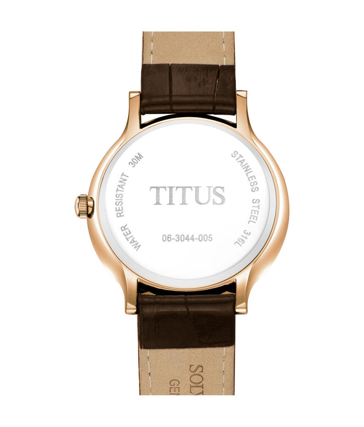 Classicist 3 Hands Quartz Leather Watch (W06-03044-005)