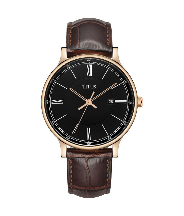 Classicist 3 Hands Quartz Leather Watch (W06-03044-005)