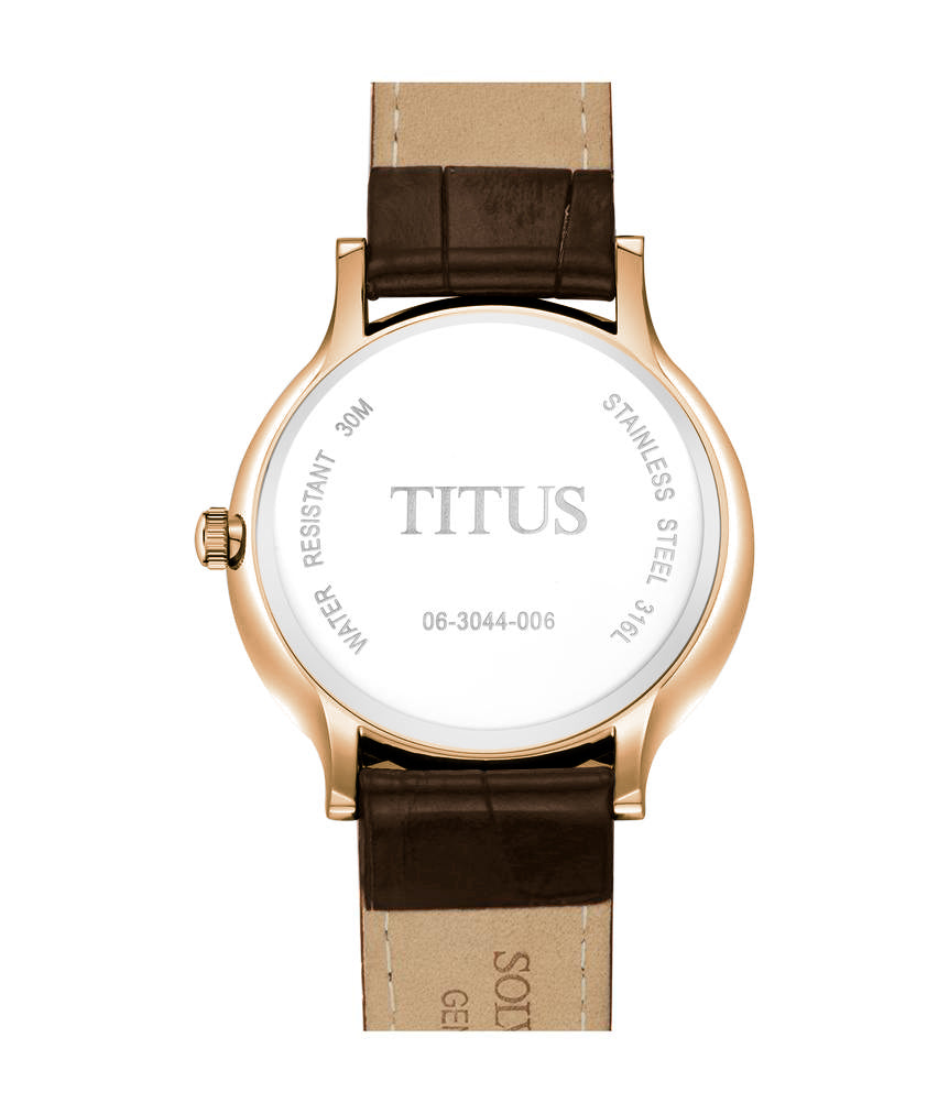 Classicist 3 Hands Quartz Leather Watch (W06-03044-006)