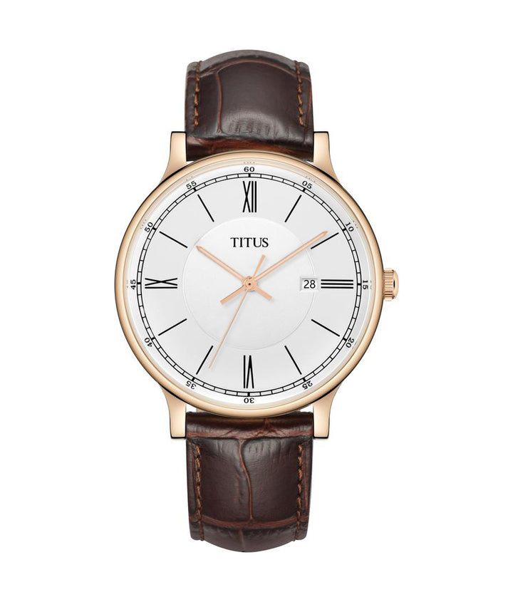 Classicist 3 Hands Quartz Leather Watch (W06-03044-006)