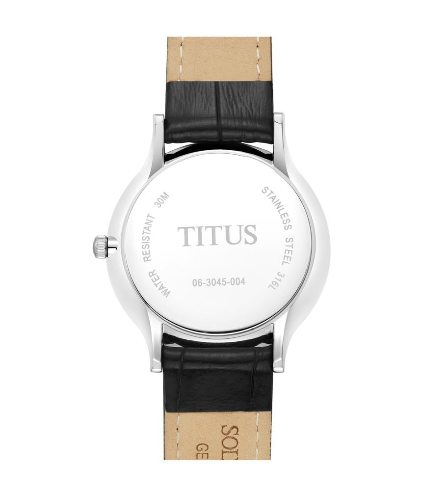 Classicist 3 Hands Quartz Leather Watch (W06-03045-004)