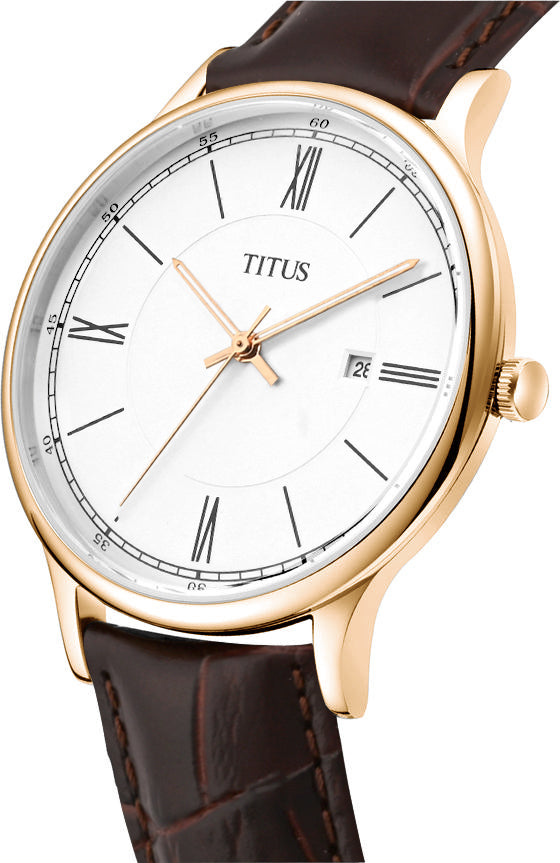 Classicist 3 Hands Quartz Leather Watch (W06-03045-006)