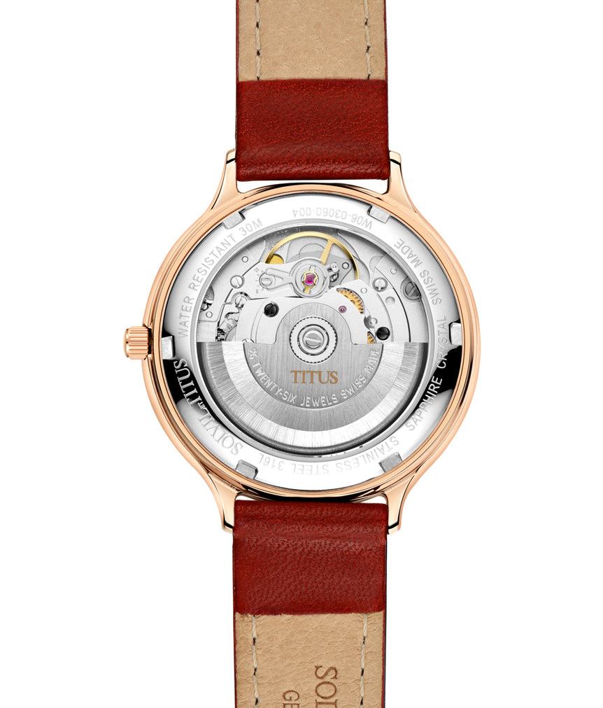 Sonvilier 3 Hands Date Mechanical Leather Watch W06-03060-004