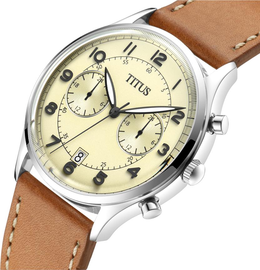 Modernist Multi-Function Quartz Leather Watch W06-03088-001