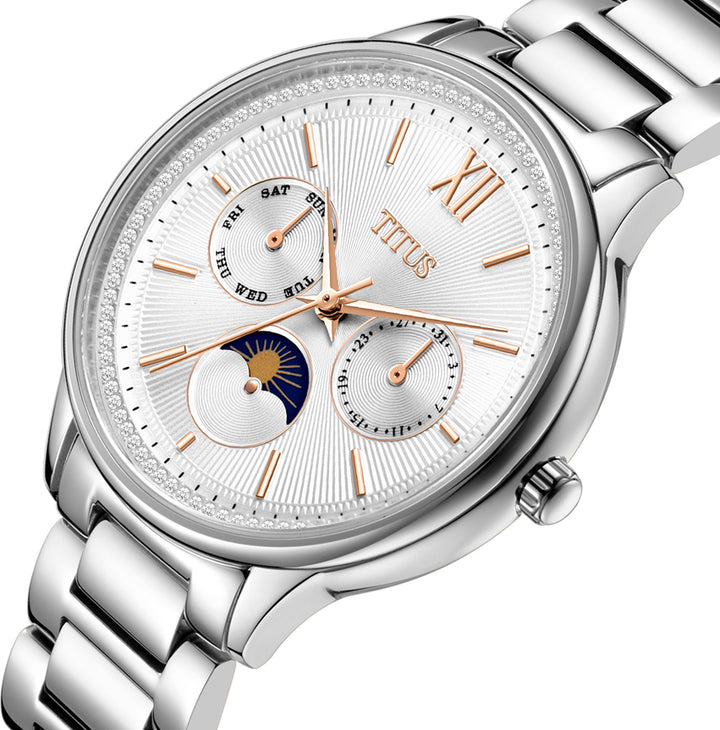 Fashionista Multi-Function Quartz Stainless Steel Watch (W06-03208-001)