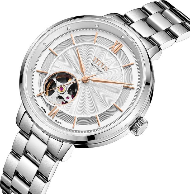 Enlight 3 Hands Mechanical Skeleton Stainless Steel Watch (W06-03278-001)