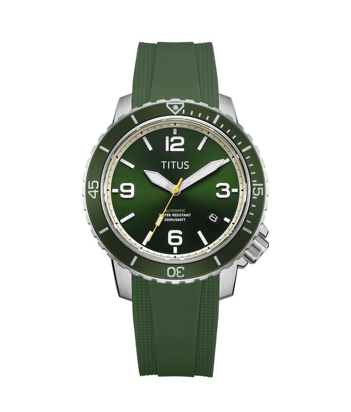 The Cape 3 Hands Date Mechanical Silicone Watch  W06-03341-006