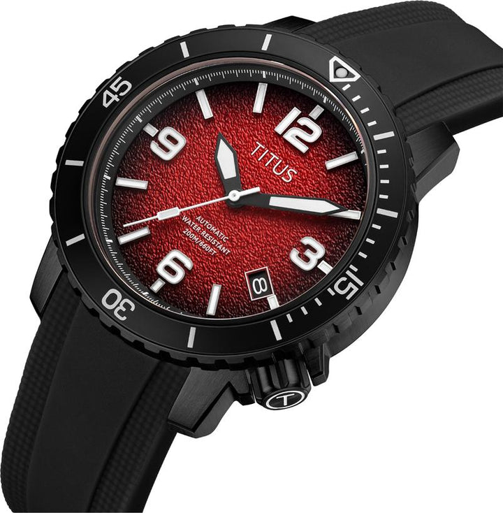 The Cape 3 Hands Date Mechanical Silicone Watch  W06-03341-007