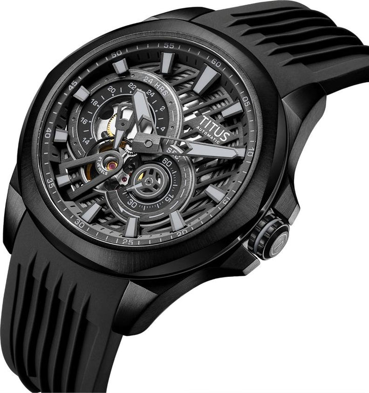 Quest Multi-Function Mechanical Silicone Watch (W06-03342-002)