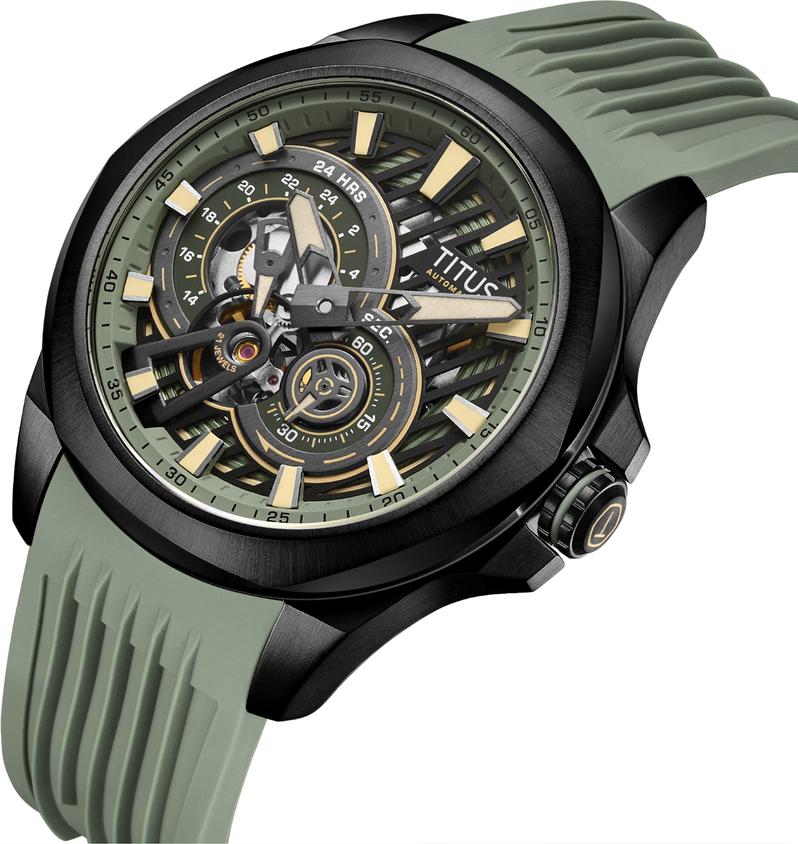 Quest Multi-Function Mechanical Silicone Watch (W06-03342-006)