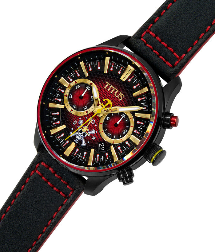 Solvil et Titus x One Piece "Gear 4 Luffy" Chronograph Quartz Leather Watch (W06-03293-002)