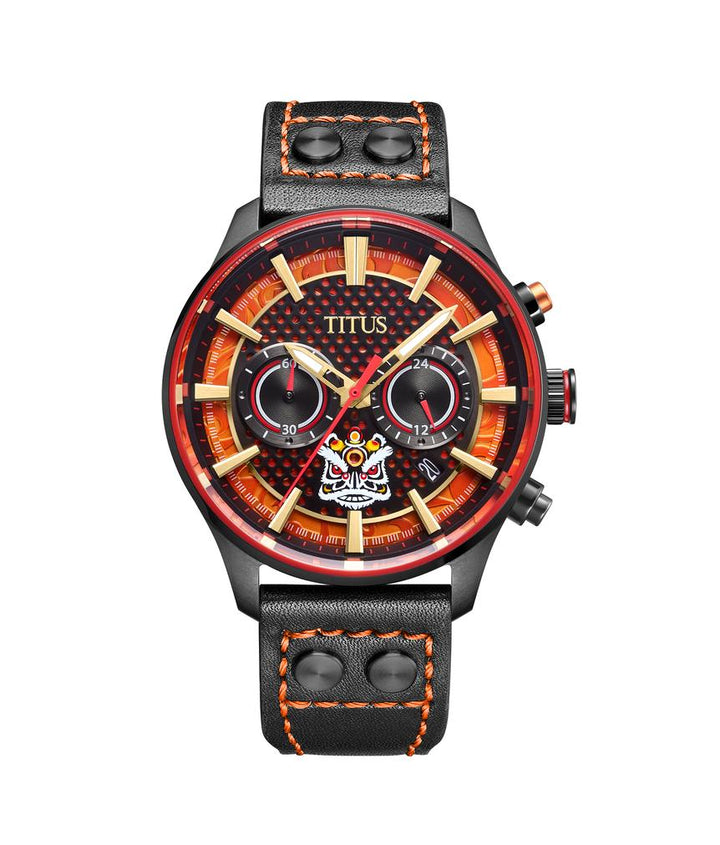 Saber "Lion Dance" Chronograph Quartz Leather Watch W06-03318-003