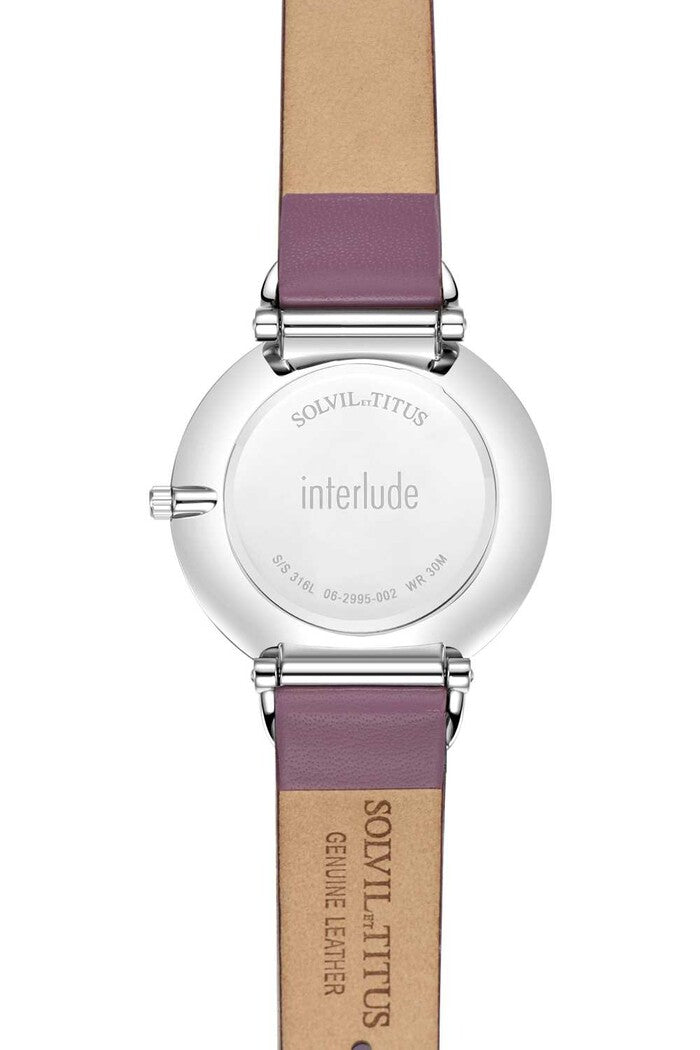 Interlude 2 Hands Date Quartz Leather Watch (W06-02995-002)