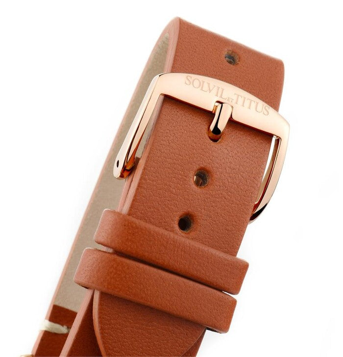 Interlude 3 Hands Quartz Leather Watch (W06-03070-003)