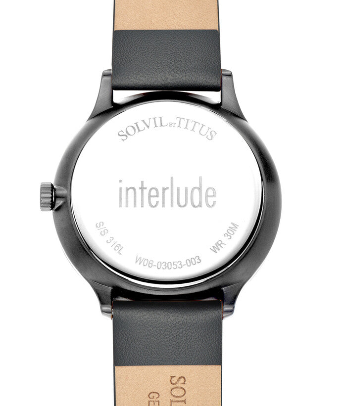 Interlude 2 Hands Small Second Quartz Leather Watch (W06-03053-003)