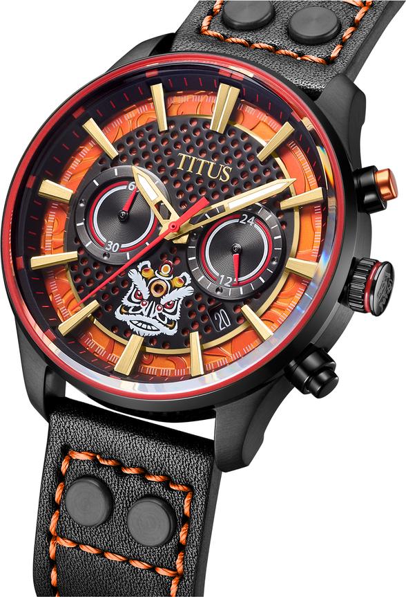 Saber "Lion Dance" Chronograph Quartz Leather Watch W06-03318-003