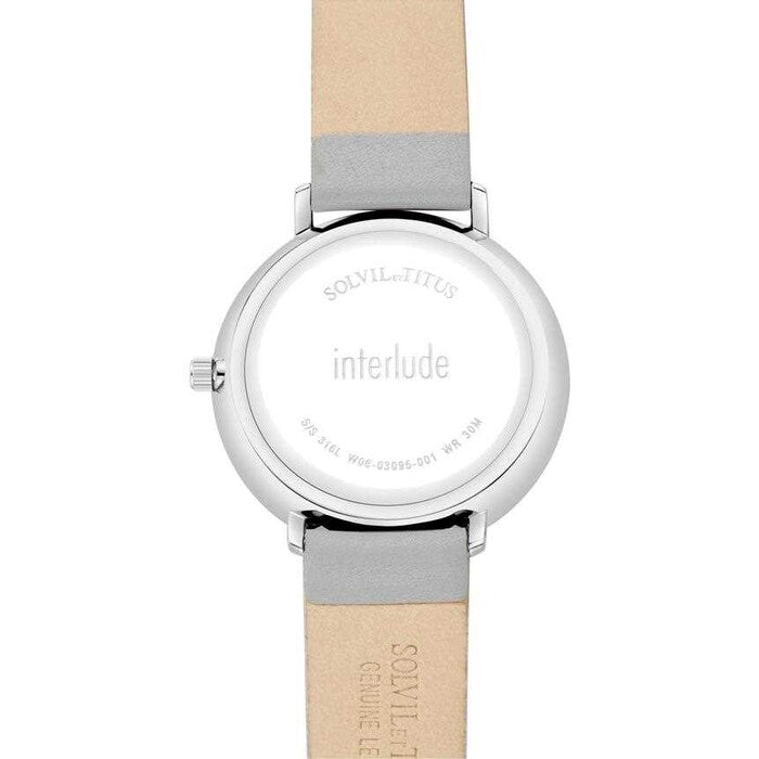 Interlude 3 Hands Quartz Leather Watch (W06-03095-001)