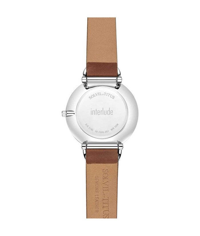 Interlude 2 Hands Date Quartz Leather Watch (W06-02995-001)