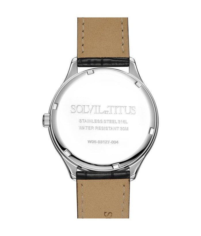 Zeitgeist 3 hands Quartz Leather Watch(W06-03127-004