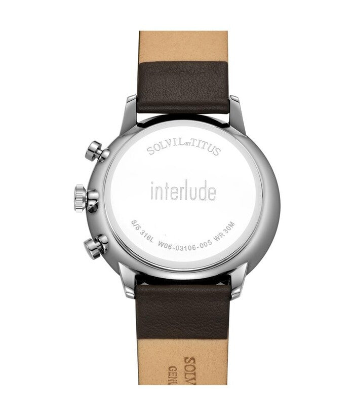 Interlude Multi-Function Quartz Leather Watch (W06-03106-005)