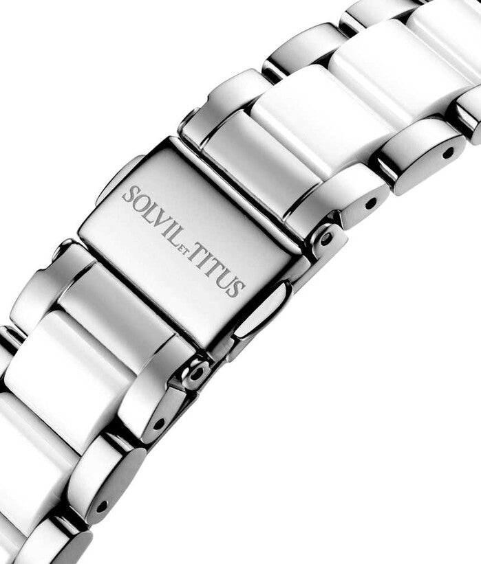 Perse Multi-Function Quartz Stainless Steel & Ceramic Watch (W06-02108-001)