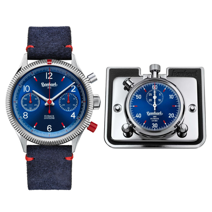 Hanhart Red X Blue Flyback Twin Set (H702L.270-ST)