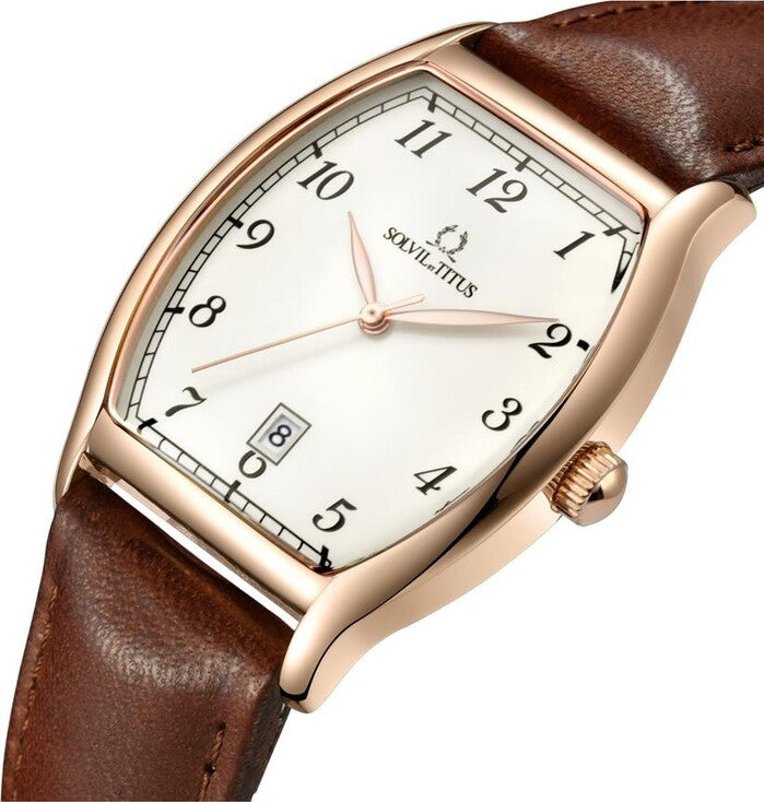 Barista 3 Hands Date Quartz Leather Watch (W06-02824-007)