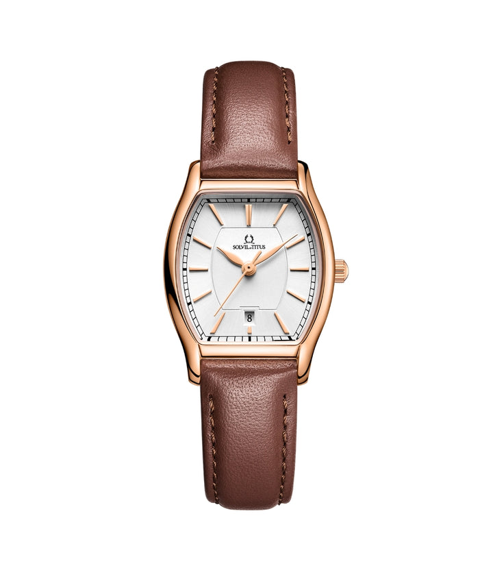 Barista 3 Hands Date Quartz Leather Watch (W06-02825-010)