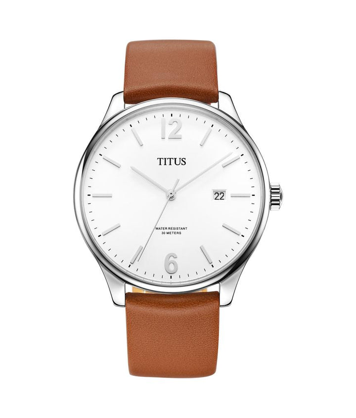 Interlude 3 Hands Date Quartz Leather Watch (W06-02937-001)