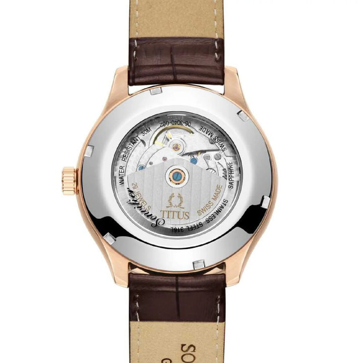 Sonvilier 3 Hands Date Mechanical Leather Watch(W06-03040-002)