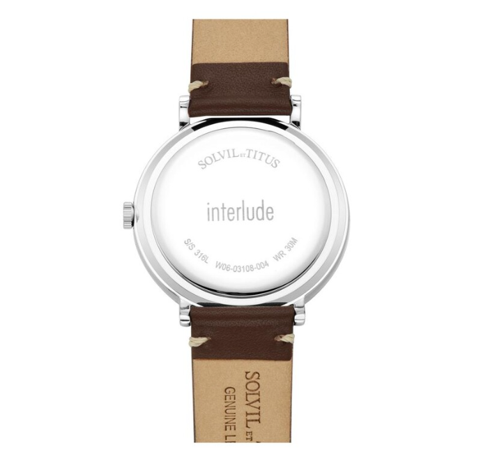 Interlude Multi-Function Quartz Leather Watch W06-03108-004