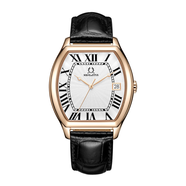 Classicist 3 Hands Date Quartz Leather Watch (W06-03163-002)