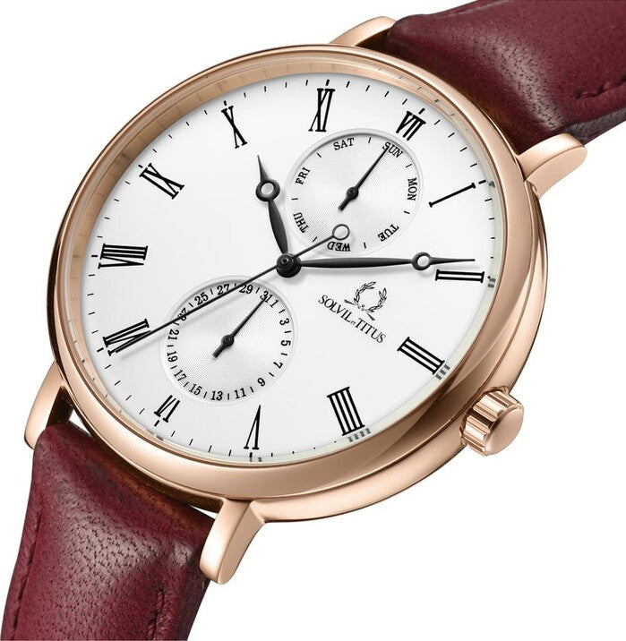 Classicist Multi-Function Quartz Leather Watch (W06-03199-004)