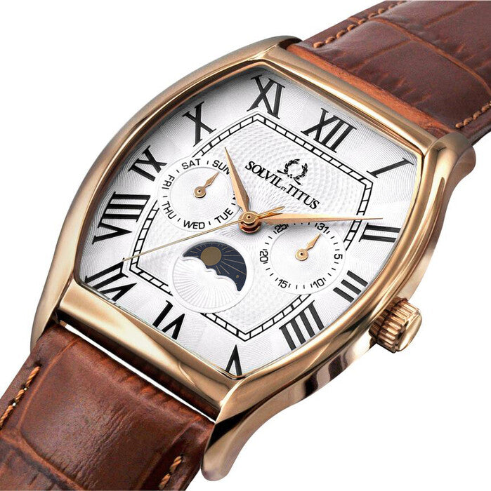 Barista Multi-Function with Day Night Indicator Quartz Leather Watch (W06-03219-003)