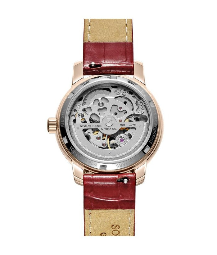 Fashionista 3 Hands Mechanical Skeleton Leather Watch (W06-03232-003)