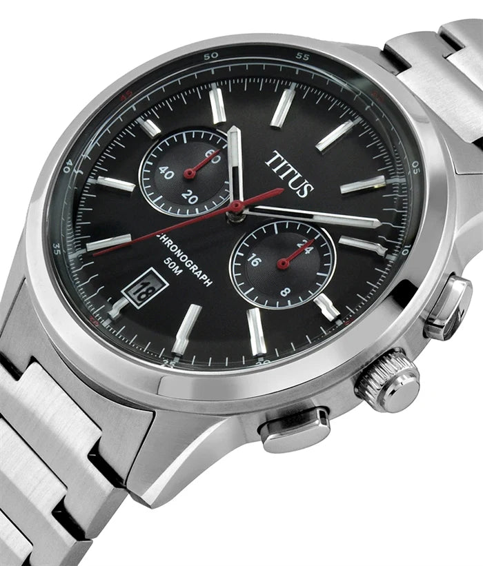 Bravo Chronograph Quartz Stainless Steel Watch (W06-03236-001)