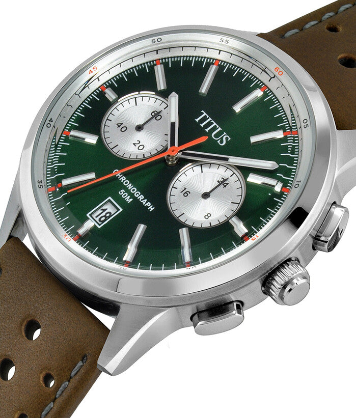 Bravo Chronograph Quartz Leather Watch (W06-03236-006)