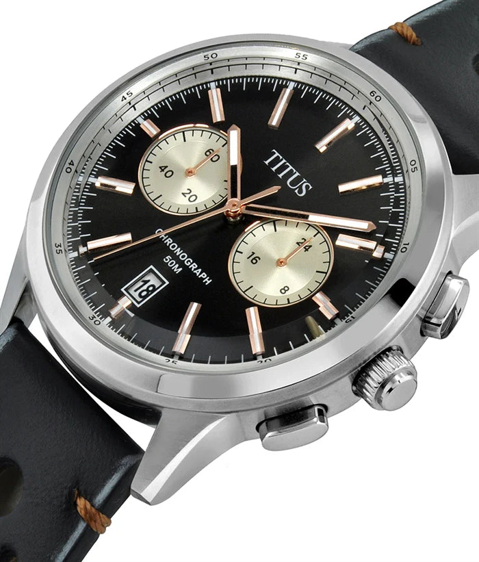 Bravo Chronograph Quartz Leather Watch (W06-03236-008)