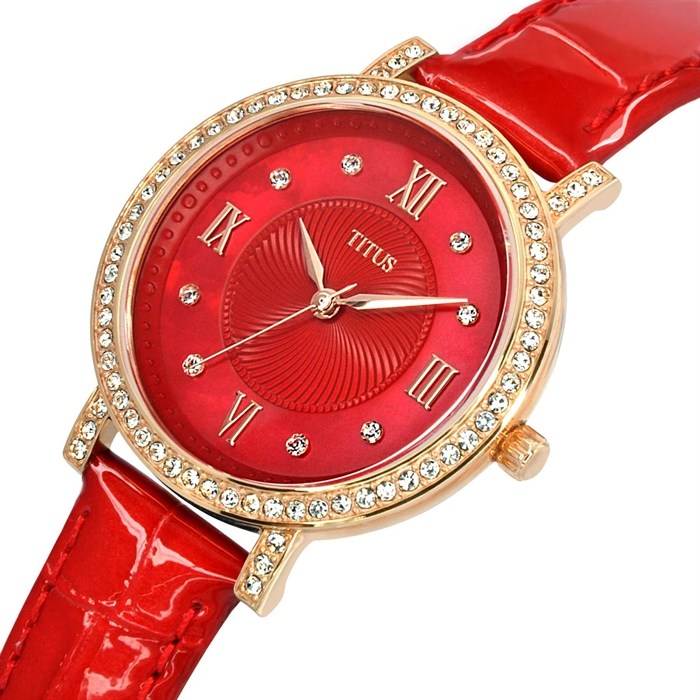 Chandelier 3 Hands Quartz Leather Watch (W06-03237-002)