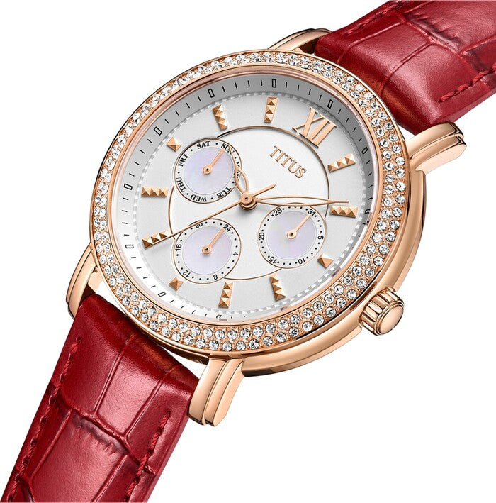 Fashionista Multi-Function Quartz Leather Watch (W06-03251-003)