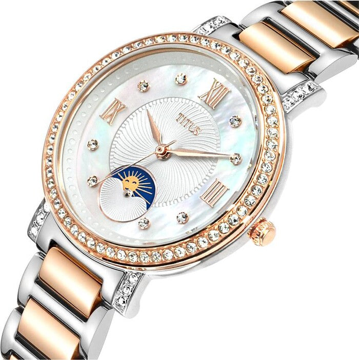 Chandelier 3 Hands with Day Night Indicator Quartz Stainless Steel Watch (W06-03261-001)