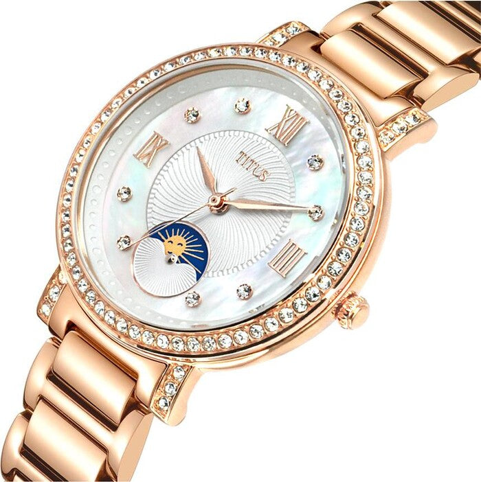 Chandelier 3 Hands with Day Night Indicator Quartz Stainless Steel Watch (W06-03261-002)