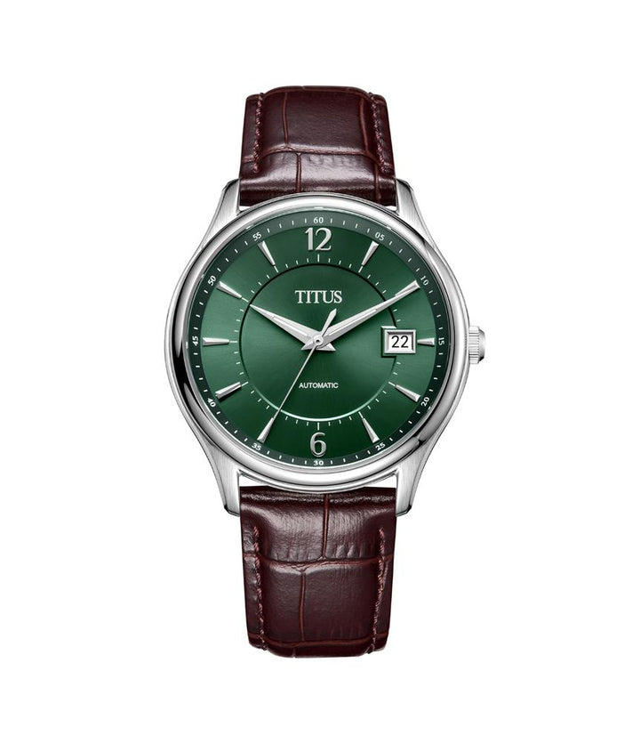 Exquisite 3 Hands Date Automatic Leather Watch (W06-03273-002)