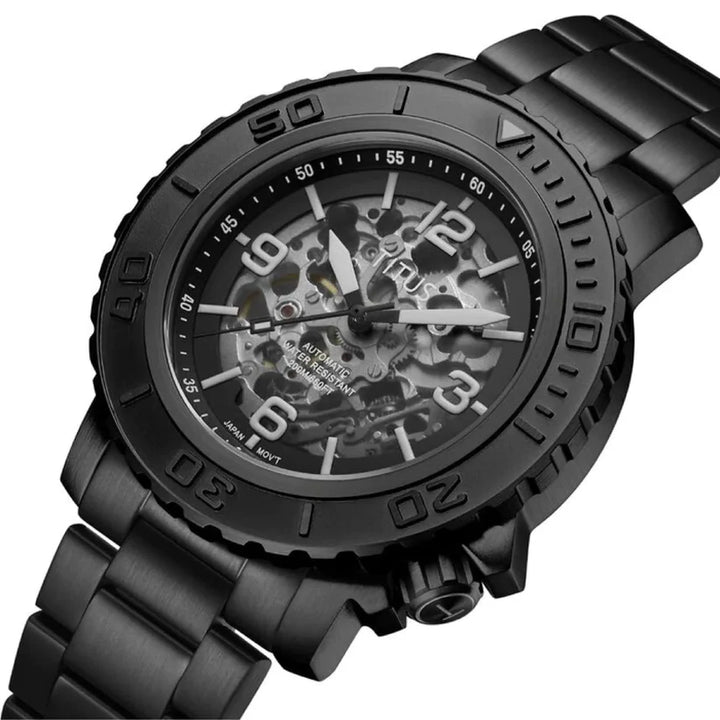 The Cape 3 Hands Mechanical Skeleton Stainless Steel Watch (W06-03279-005)