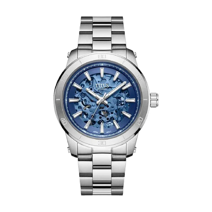 Aspira 3 Hands Mechanical Skeleton Stainless Steel Watch (W06-03281-001)