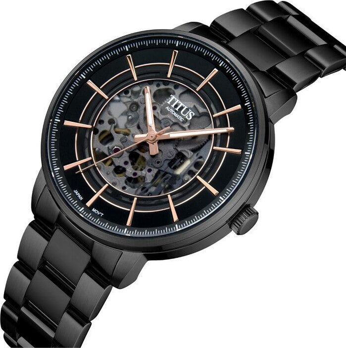 Enlight 3 Hands Mechanical Skeleton Stainless Steel Watch (W06-03305-003)