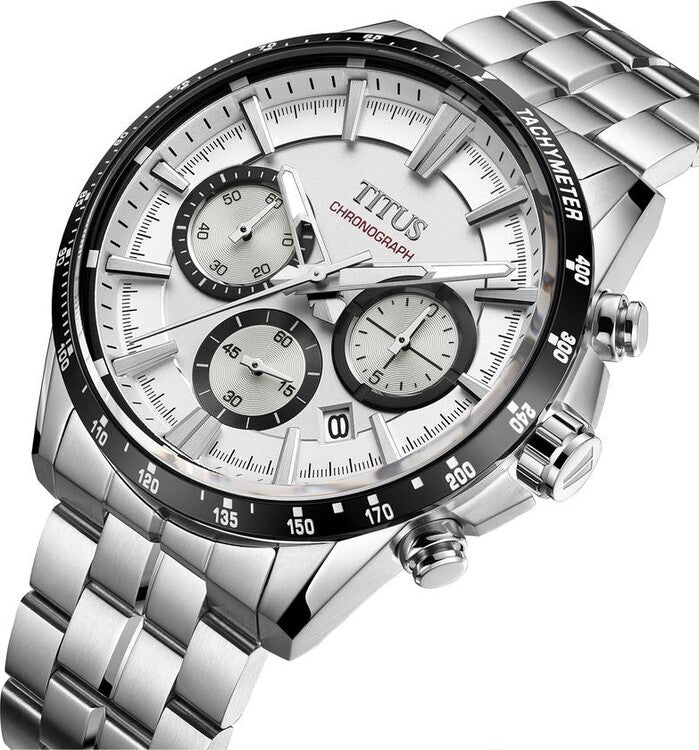 Saber Chronograph Quartz Stainless Steel Watch (W06-03337-001)