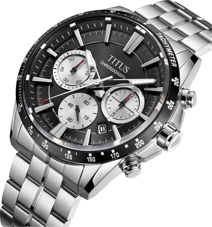 Saber Chronograph Quartz Stainless Steel Watch (W06-03337-005)